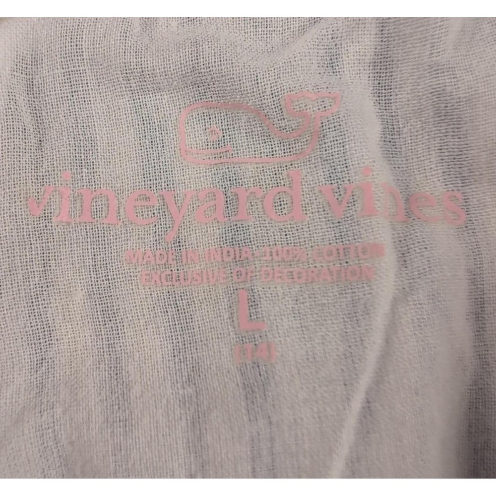 Vinyard Vines Girls Shorts Blue White Stripe Seersucker Embroidered Whale L 14 - Picture 4 of 5
